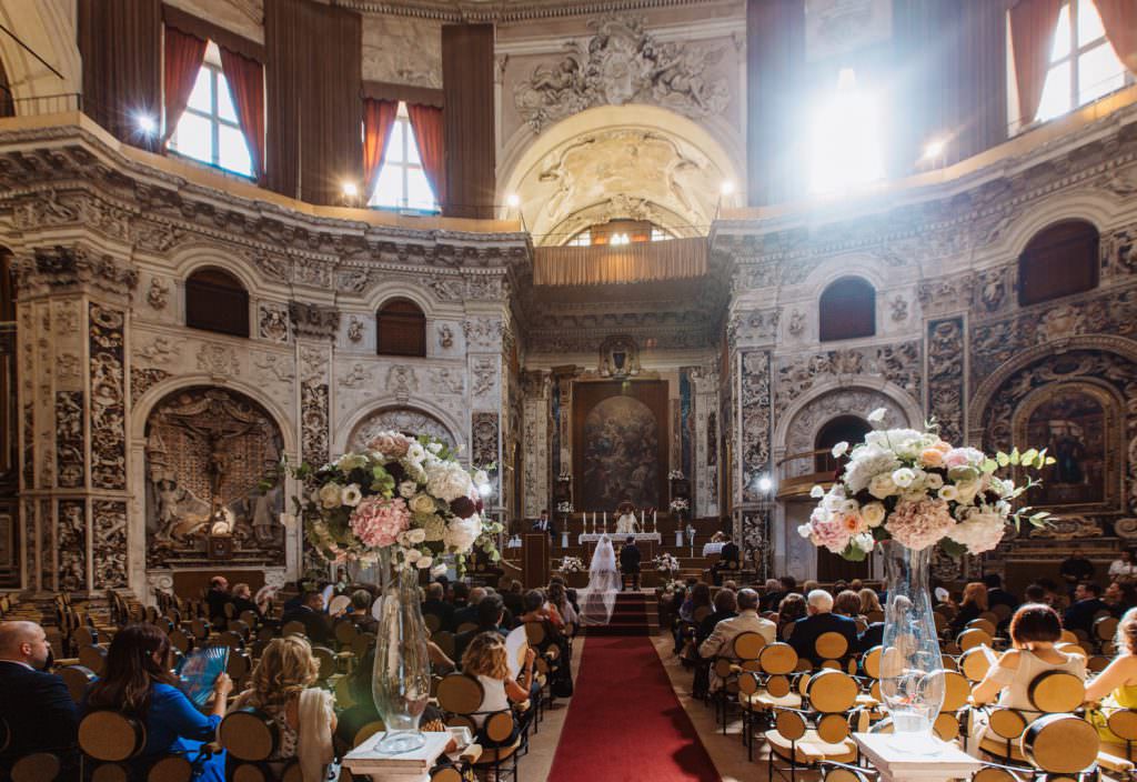 Cerimonia di un matrimonio elegante a Palermo