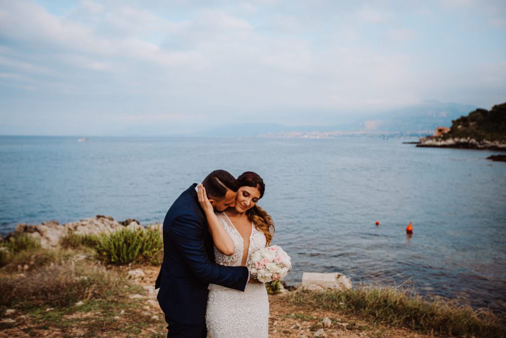 Ritratto di Coppia in Matrimonio a Palermo in riva al Mare