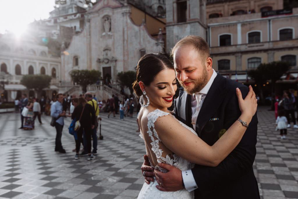 Coastal Wedding in Taormina, Sicily, bride and groom, couple portrait