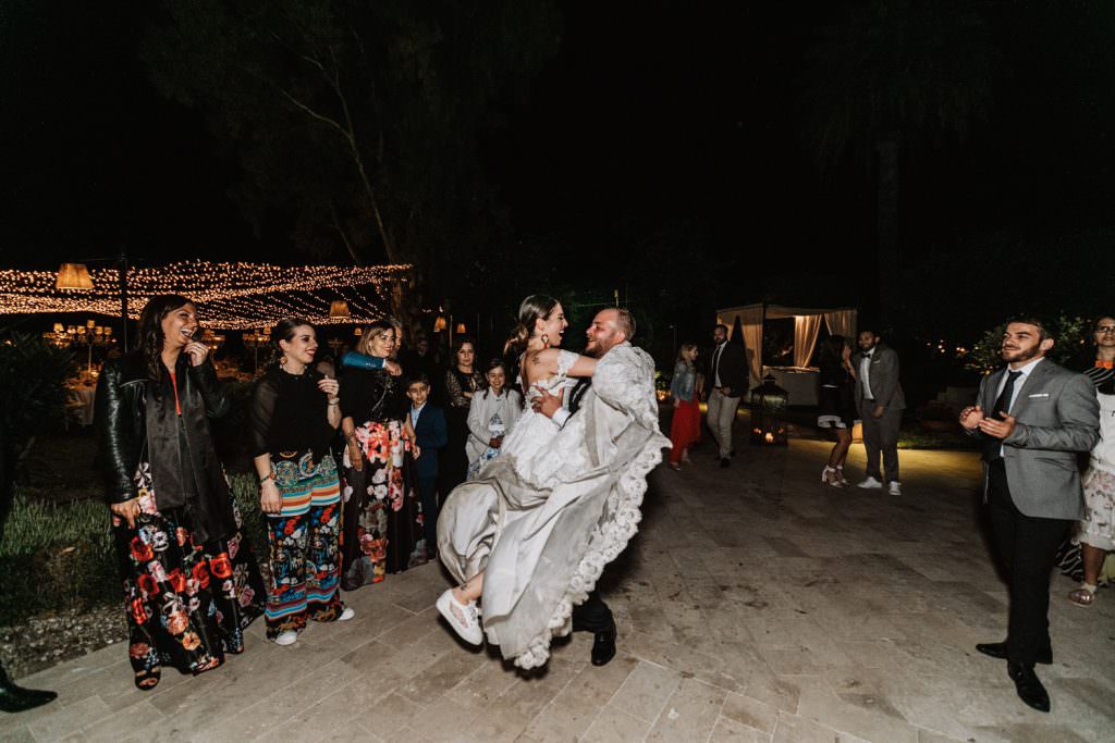 Coastal Wedding in Taormina, Sicily, dance wedding party